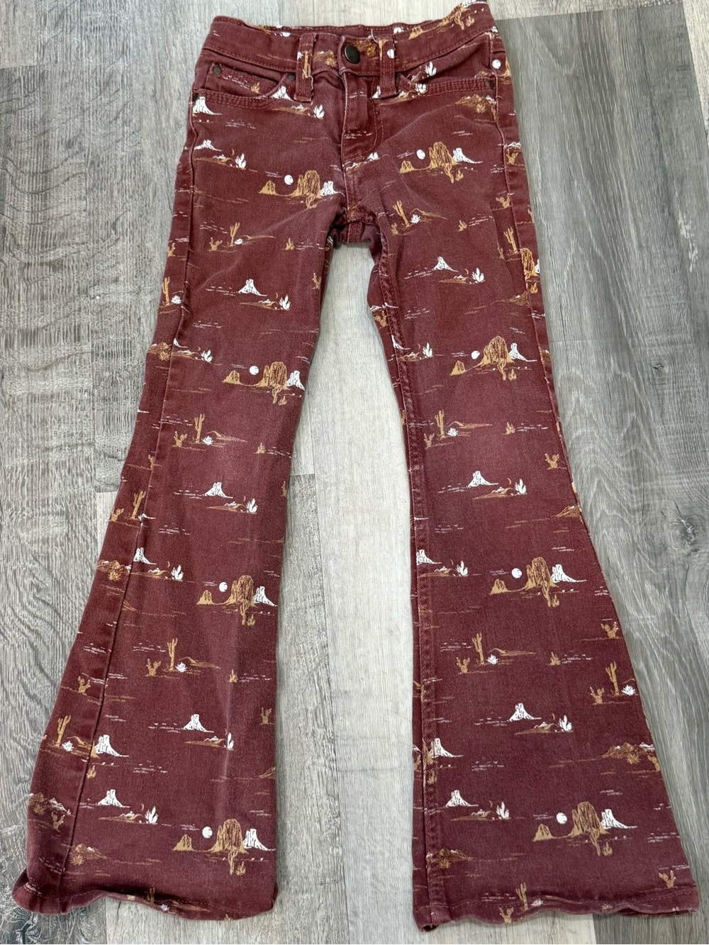 Wrangler Girls Slim Printed Flare Jeans